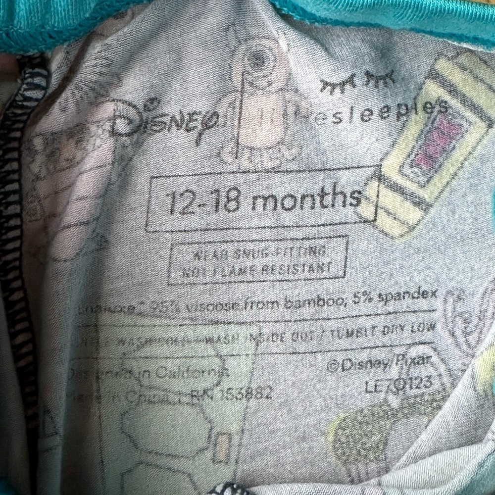 Little Sleepies Disney Bamboo Monsters Inc. Pajama Pants size 12-18 Months - Picture 2 of 5